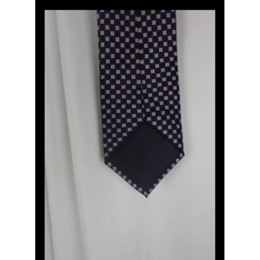 Fabris Venezia Tie‎ 100% Silk Navy Pattern Luxury Made in Italy Mens Necktie